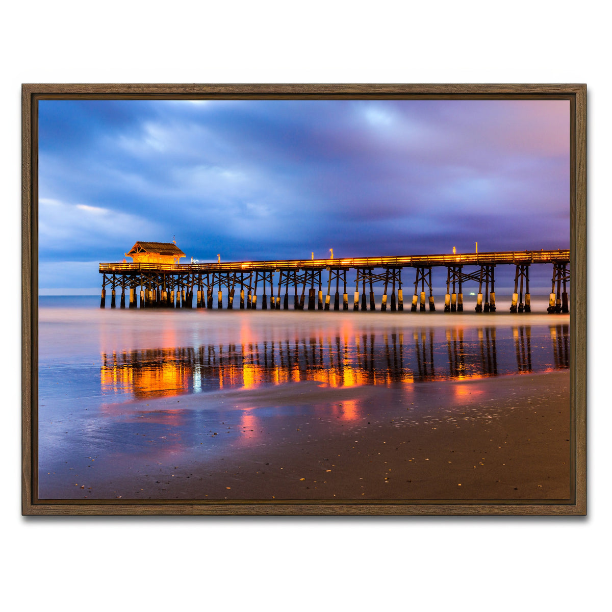AUTO-MOCKUP WHITE | Cocoa Beach | 1 Piece | Walnut Framed Canvas | group=4x3
