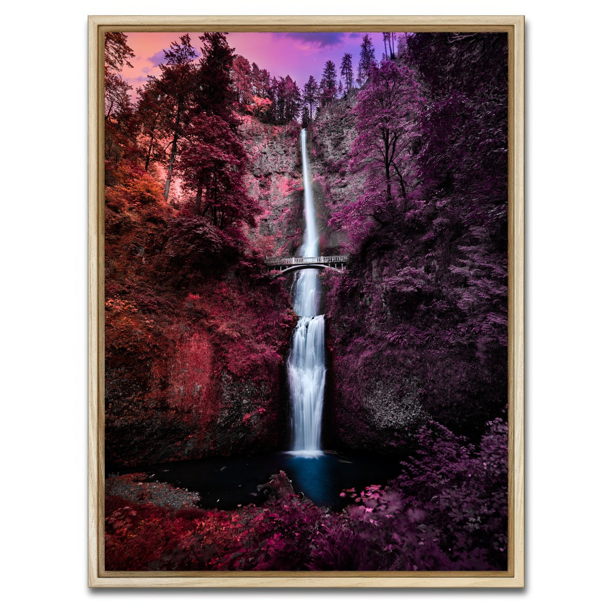 AUTO-MOCKUP WHITE | Colorful Falls | 1 Piece | Natural Framed Canvas | group=3x4