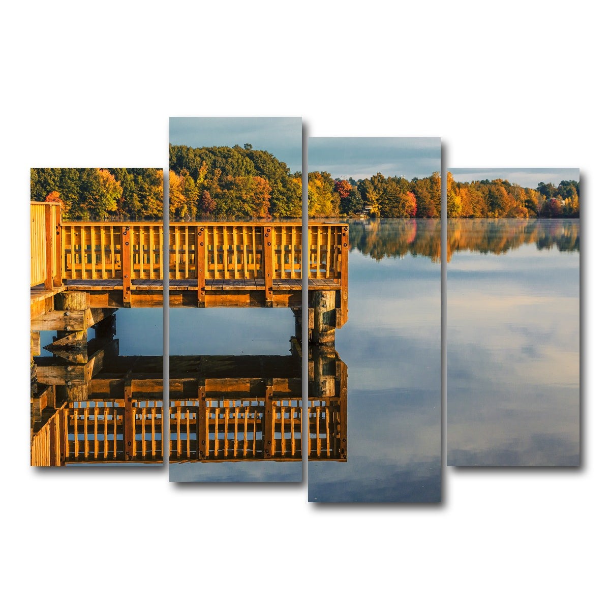 AUTO-MOCKUP WHITE | Connecticut Autumn | 4 Piece | Gallery Wrap Canvas | group=4_normal