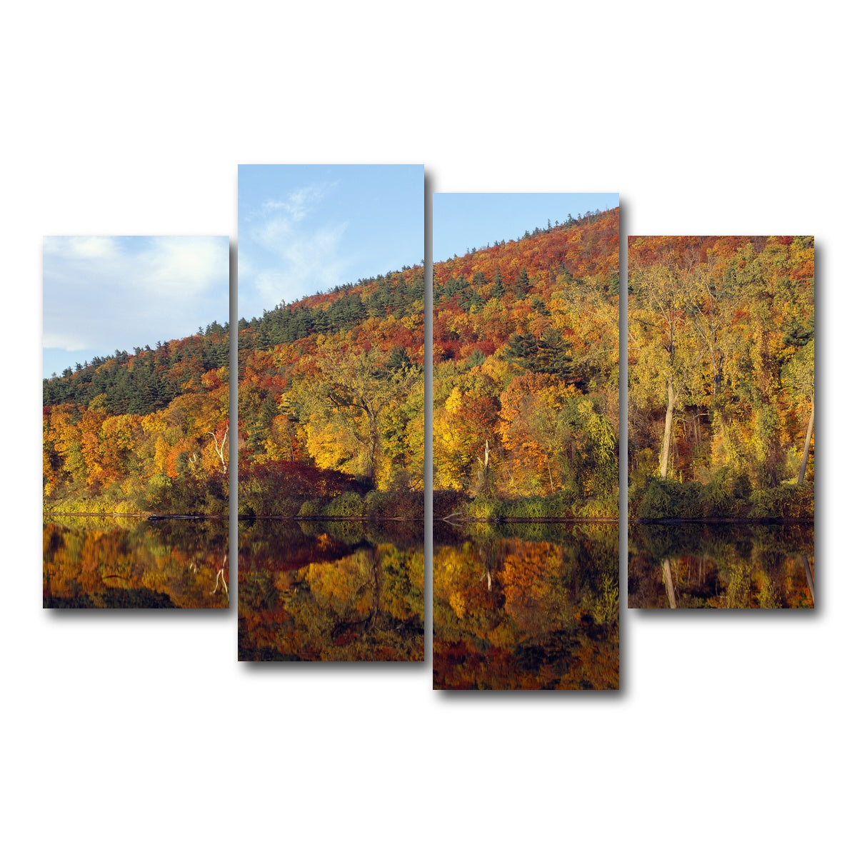AUTO-MOCKUP WHITE | Connecticut River | 4 Piece | Gallery Wrap Canvas | group=4_short