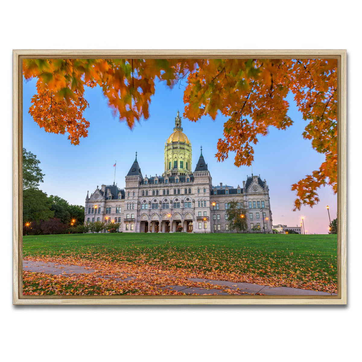 AUTO-MOCKUP WHITE | Connecticut State Capitol | 1 Piece | Natural Framed Canvas | group=4x3