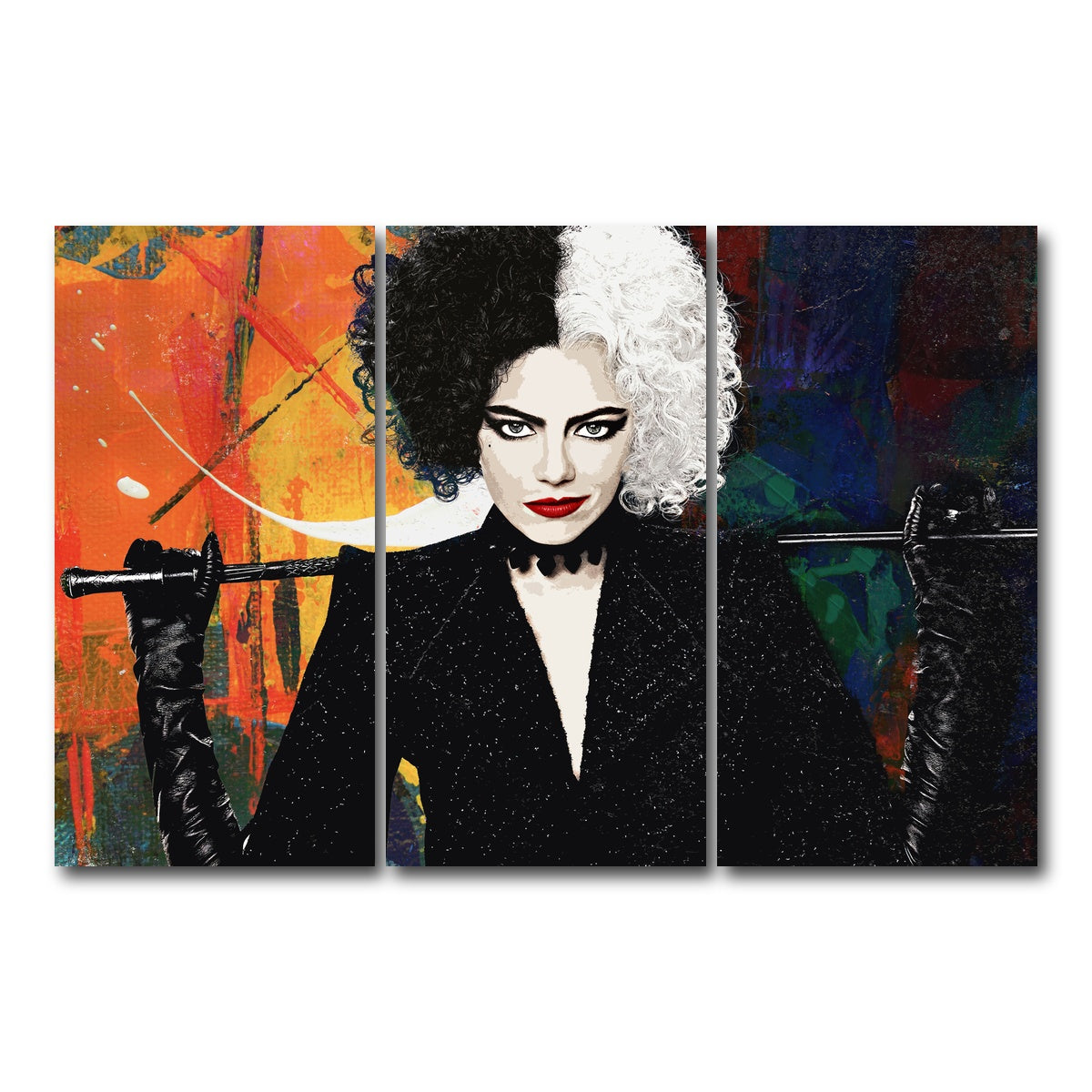AUTO-MOCKUP WHITE | Cruella | 3 Piece | Gallery Wrap Canvas | group=12x24
