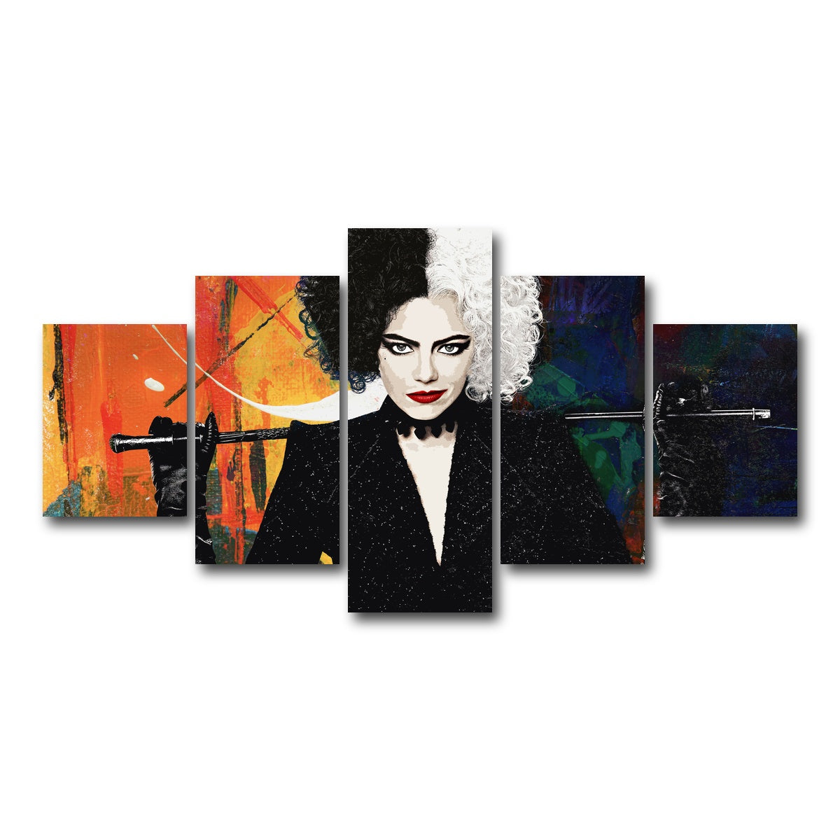 AUTO-MOCKUP WHITE | Cruella | 5 Piece | Gallery Wrap Canvas | group=5_short