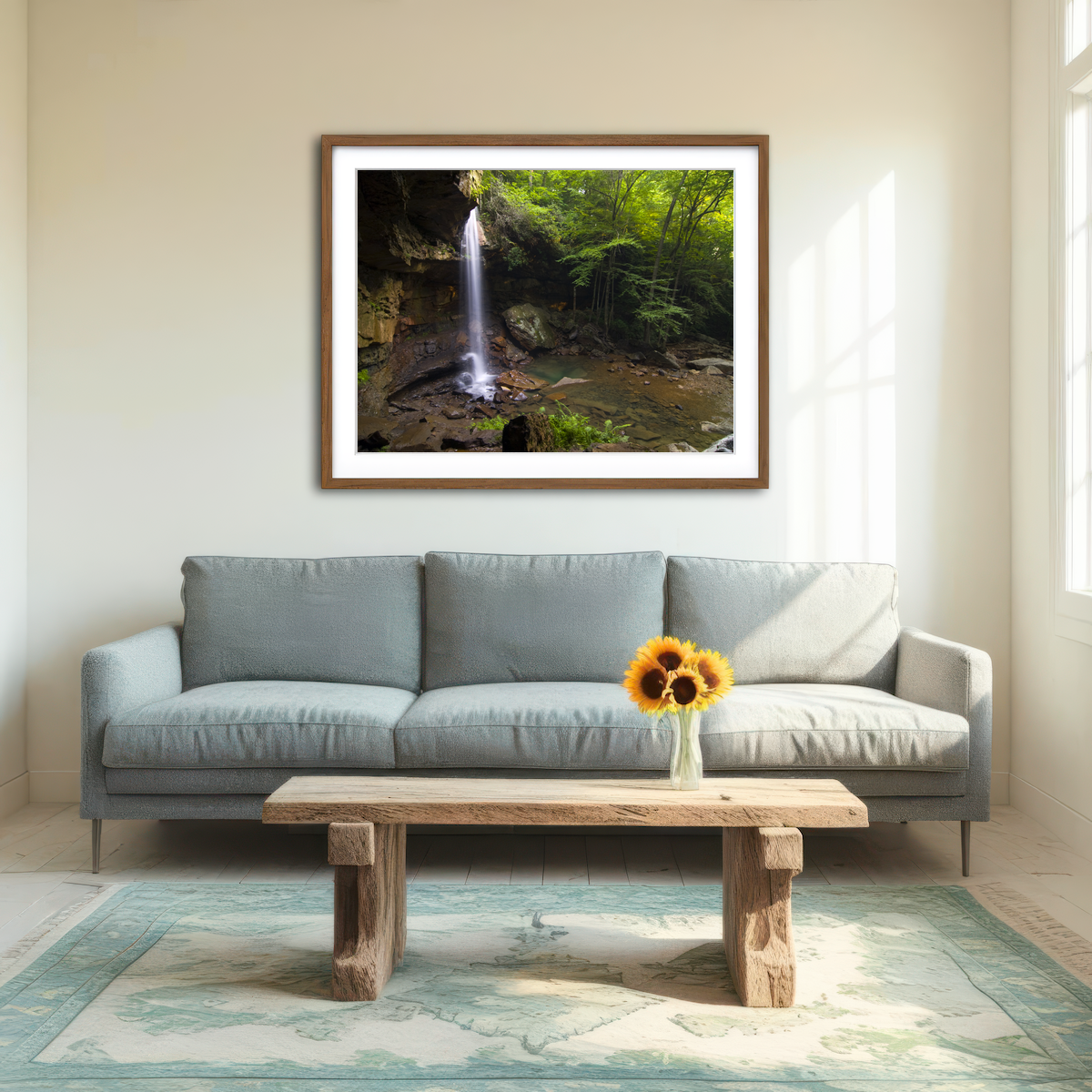 AUTO-MOCKUP ROOM | Cucumber Falls in Ohiopyle State Park Wall Art