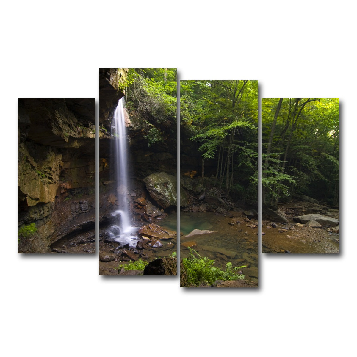 AUTO-MOCKUP WHITE | Cucumber Falls in Ohiopyle State Park | 4 Piece | Gallery Wrap Canvas | group=4_short