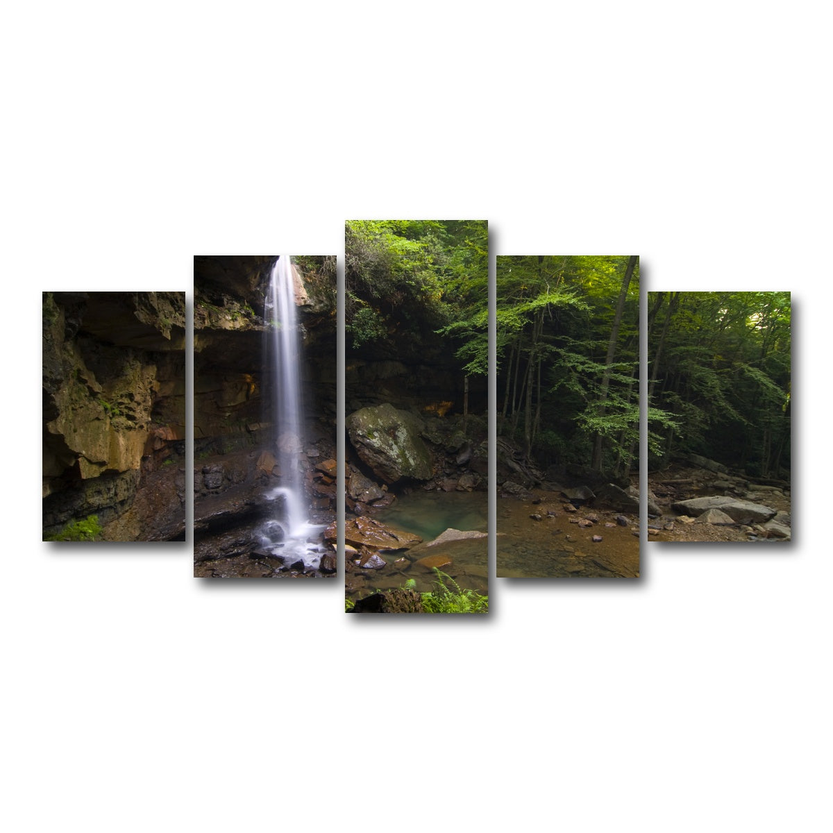 AUTO-MOCKUP WHITE | Cucumber Falls in Ohiopyle State Park | 5 Piece | Gallery Wrap Canvas | group=5_normal