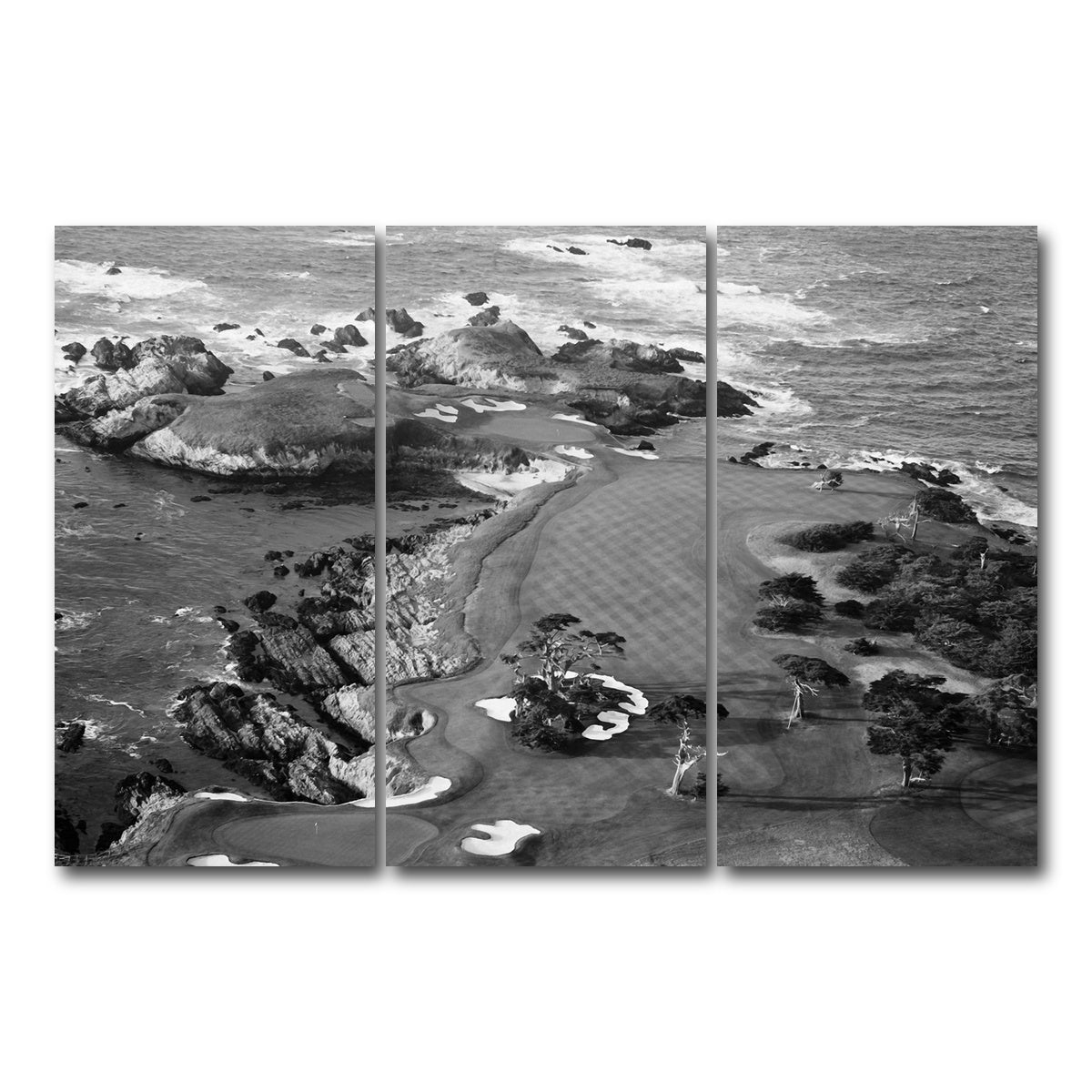 AUTO-MOCKUP WHITE | Cypress Point Grayscale | 3 Piece | Gallery Wrap Canvas | group=12x24