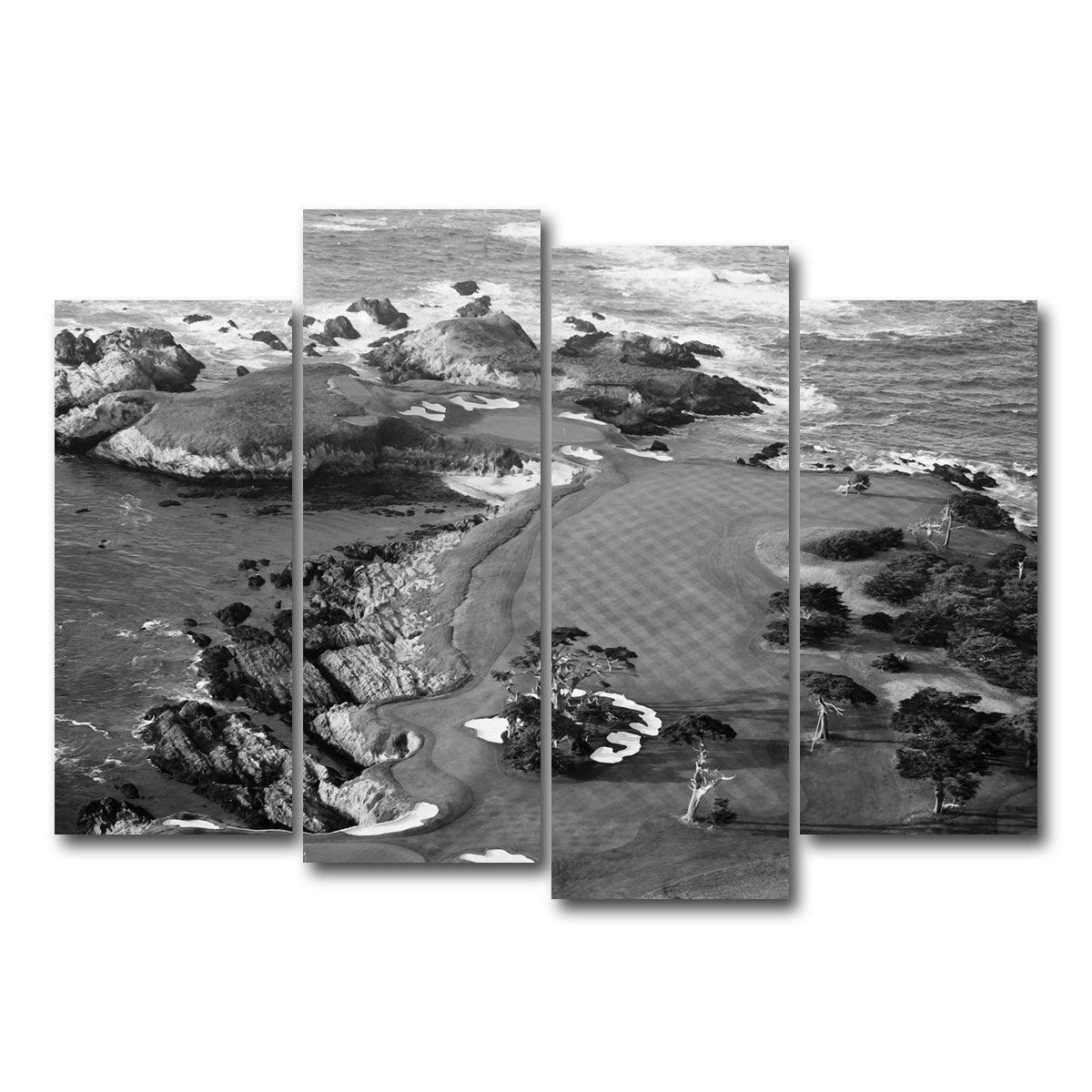 AUTO-MOCKUP WHITE | Cypress Point Grayscale | 4 Piece | Gallery Wrap Canvas | group=4_normal