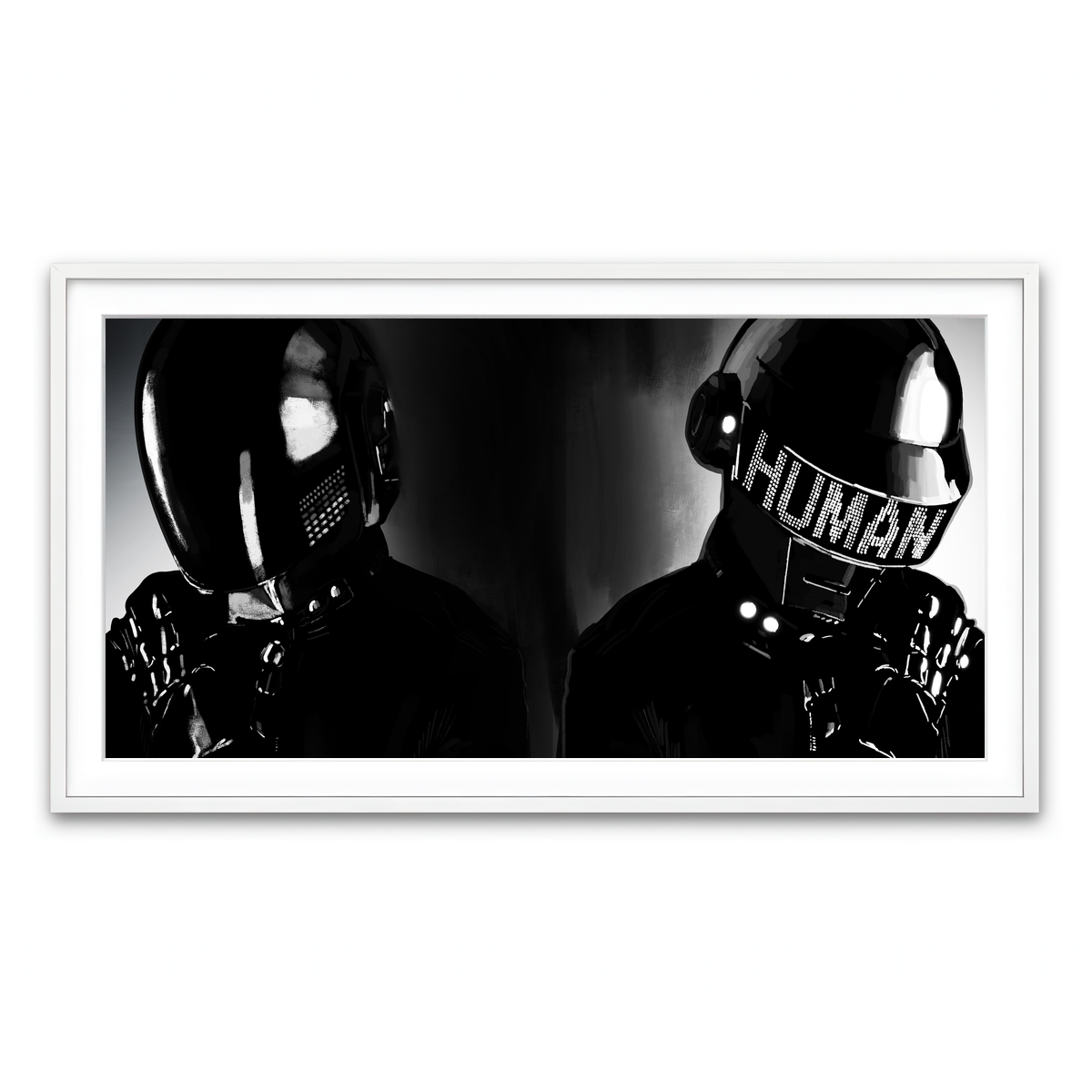 Framed Print 2x1 White