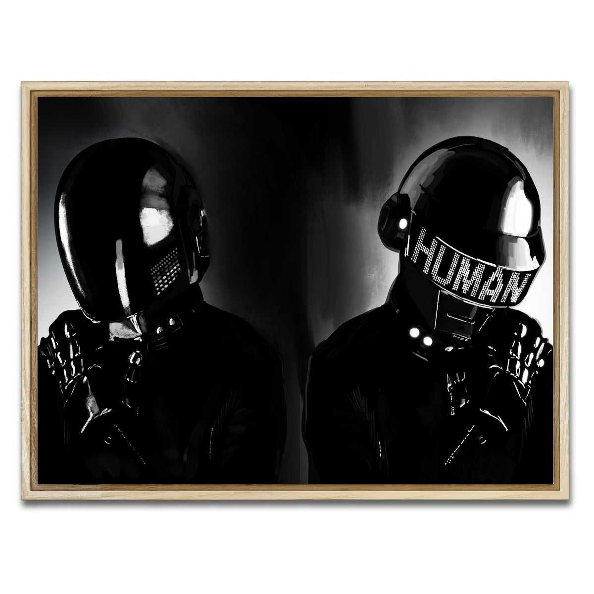 AUTO-MOCKUP WHITE | Daft Punk | 1 Piece | Natural Framed Canvas | group=4x3