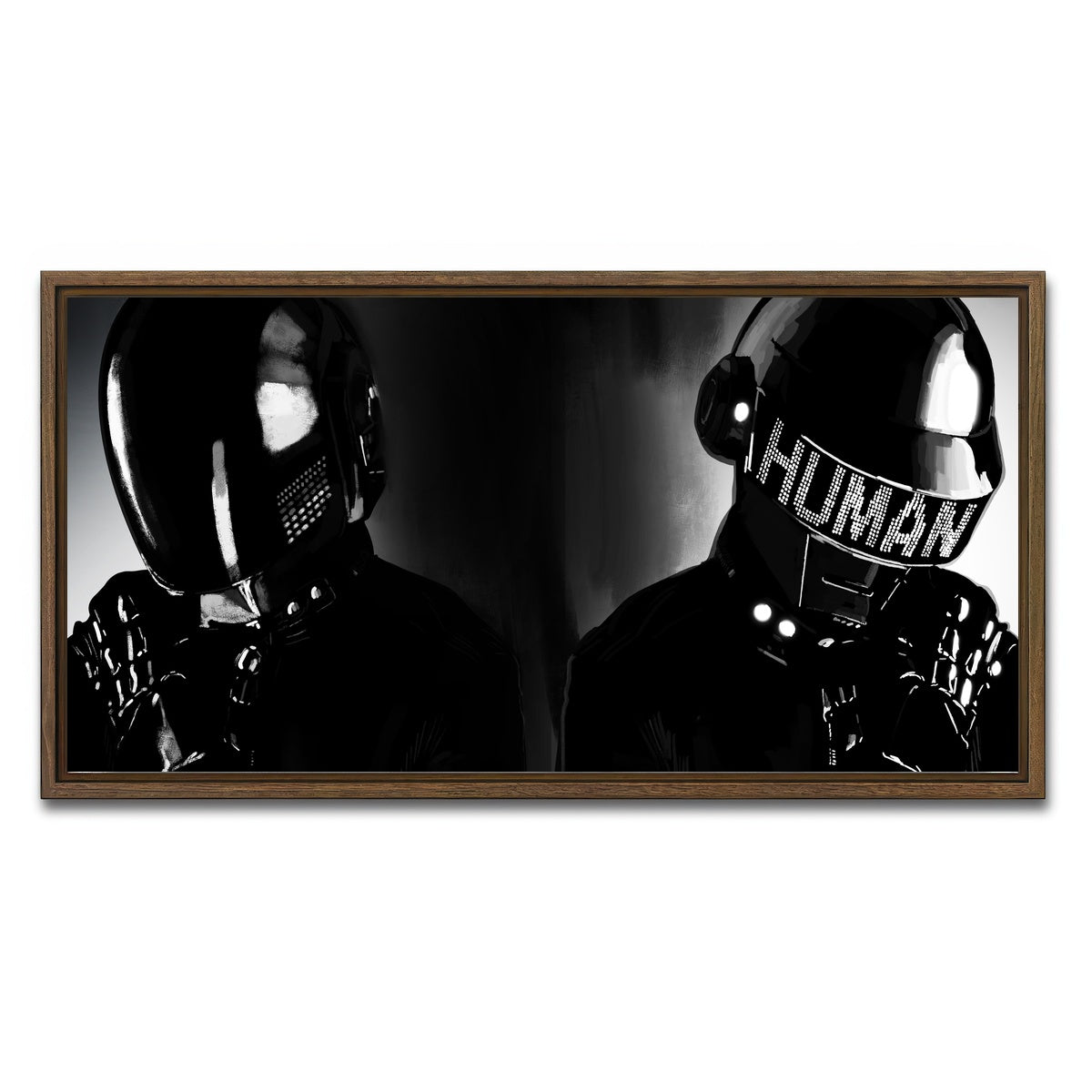 AUTO-MOCKUP WHITE | Daft Punk | 1 Piece | Walnut Framed Canvas | group=2x1