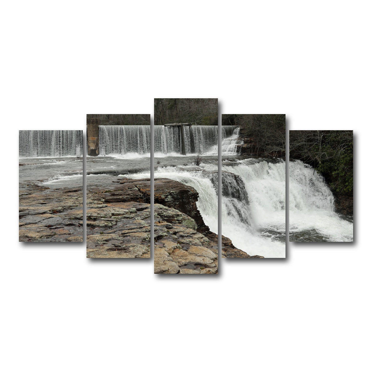 AUTO-MOCKUP WHITE | DeSoto Falls | 5 Piece | Gallery Wrap Canvas | group=5_normal