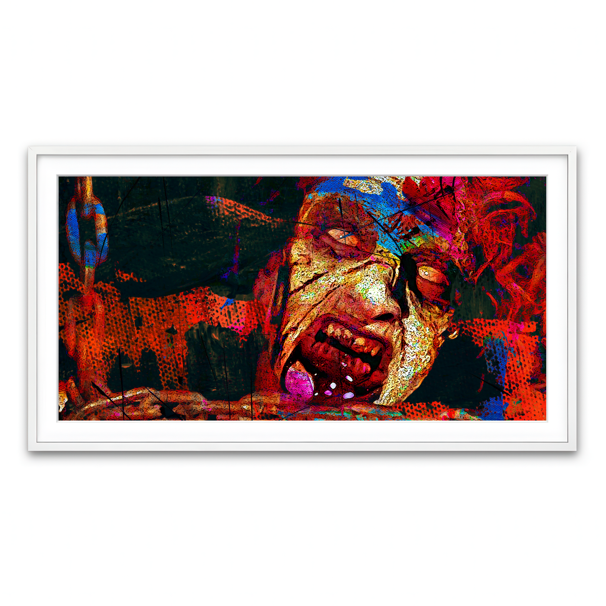 Framed Print 2x1 White