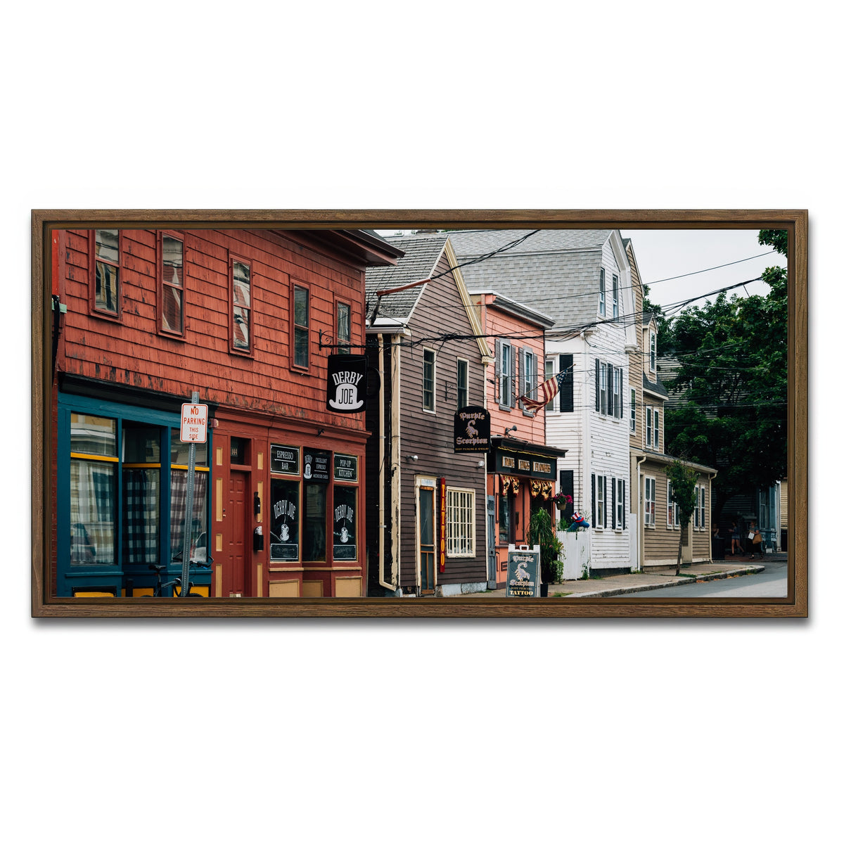 AUTO-MOCKUP WHITE | Derby Street - Salem | 1 Piece | Walnut Framed Canvas | group=2x1