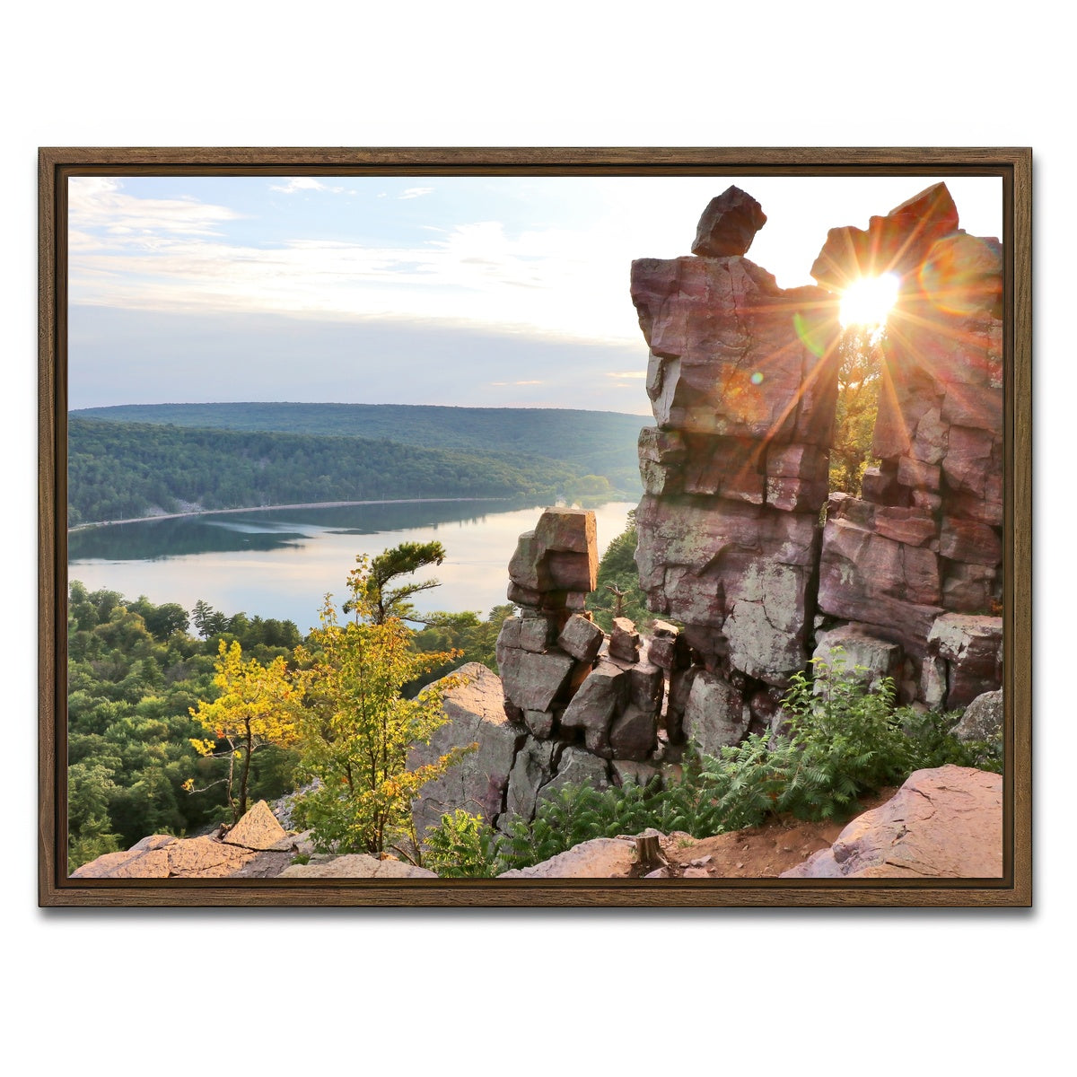 AUTO-MOCKUP WHITE | Devil's Lake State Park | 1 Piece | Walnut Framed Canvas | group=4x3