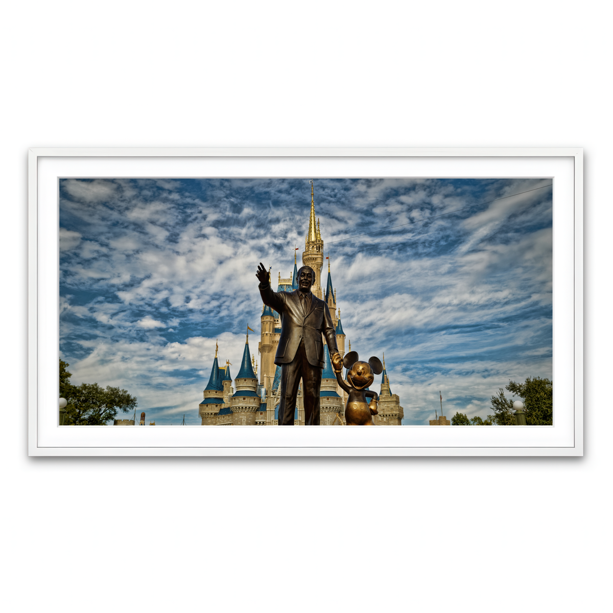 Framed Print 2x1 White