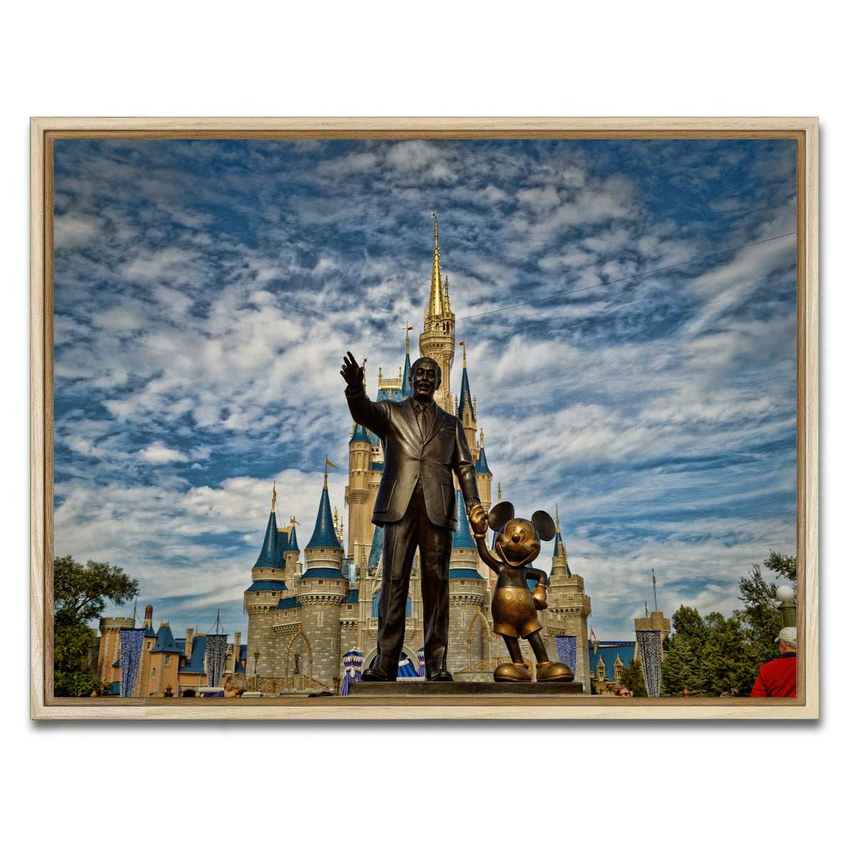 AUTO-MOCKUP WHITE | Disney World's Magic Kingdom | 1 Piece | Natural Framed Canvas | group=4x3