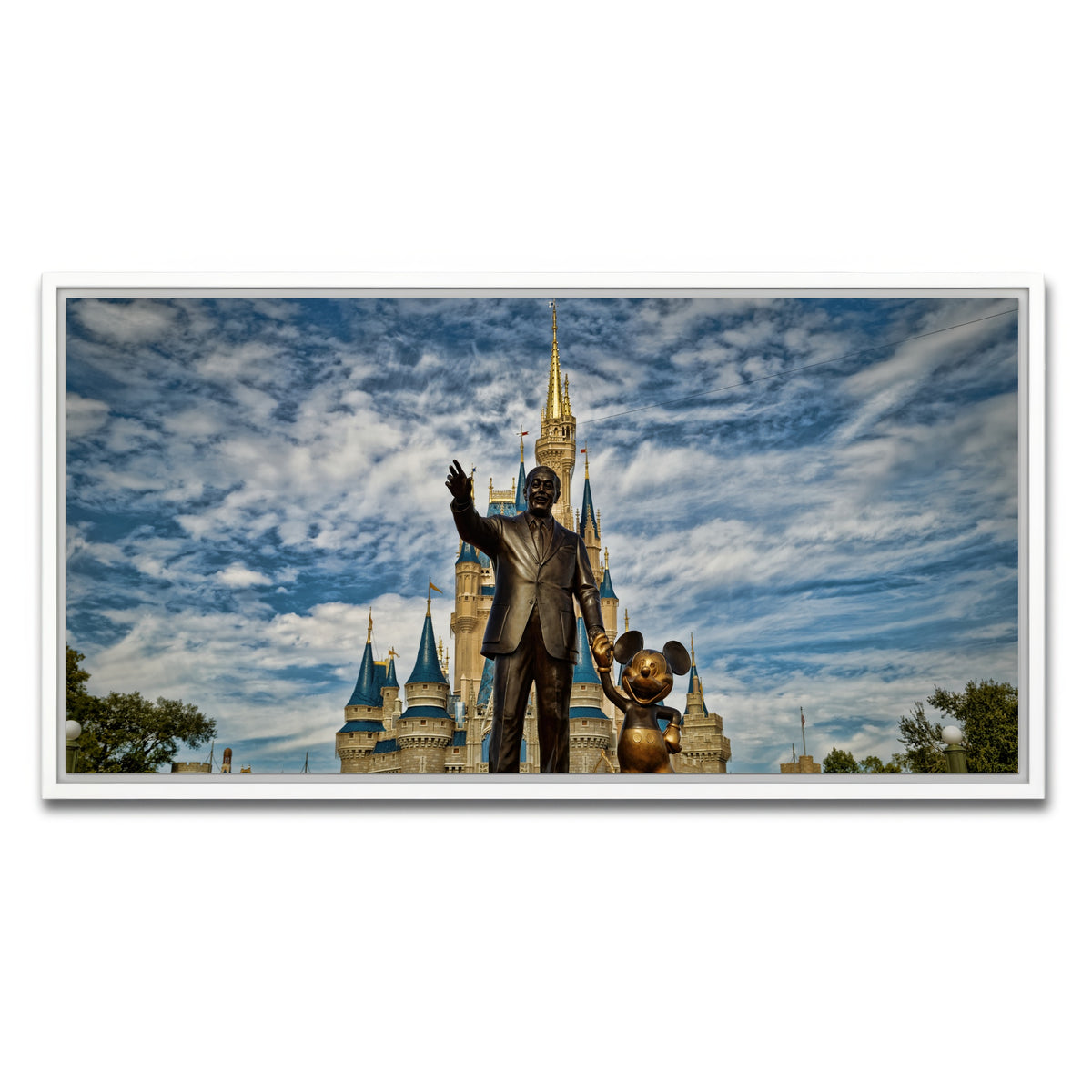 AUTO-MOCKUP WHITE | Disney World's Magic Kingdom | 1 Piece | White Framed Canvas | group=2x1