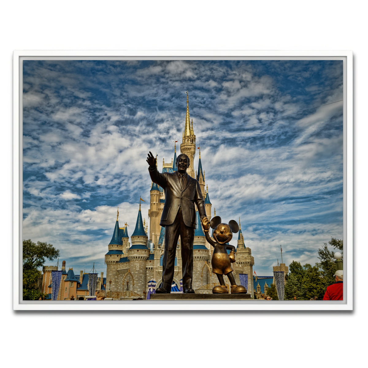 AUTO-MOCKUP WHITE | Disney World's Magic Kingdom | 1 Piece | White Framed Canvas | group=4x3