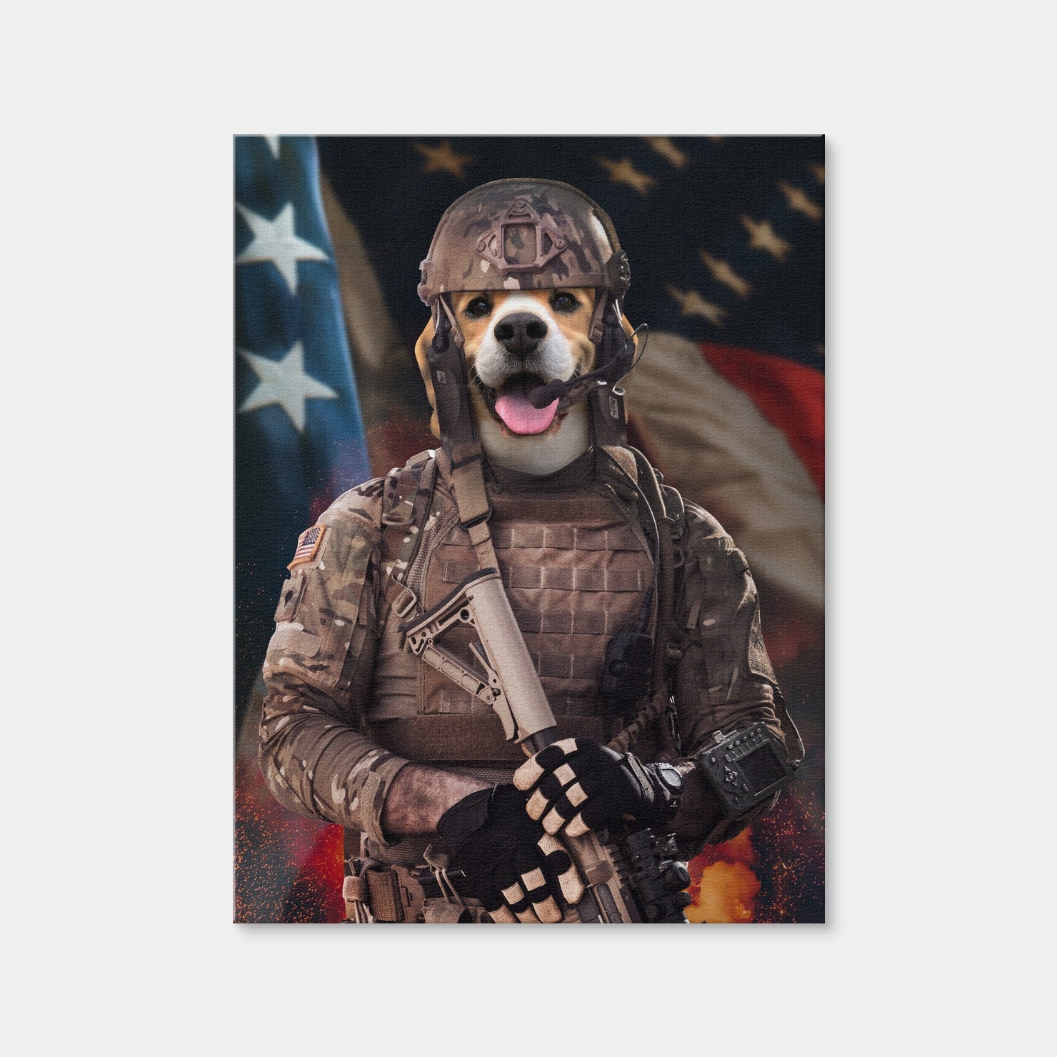 AUTO-MOCKUP WHITE | Dog Soldier | 1 Piece | Gallery Wrap Canvas | group=3x4