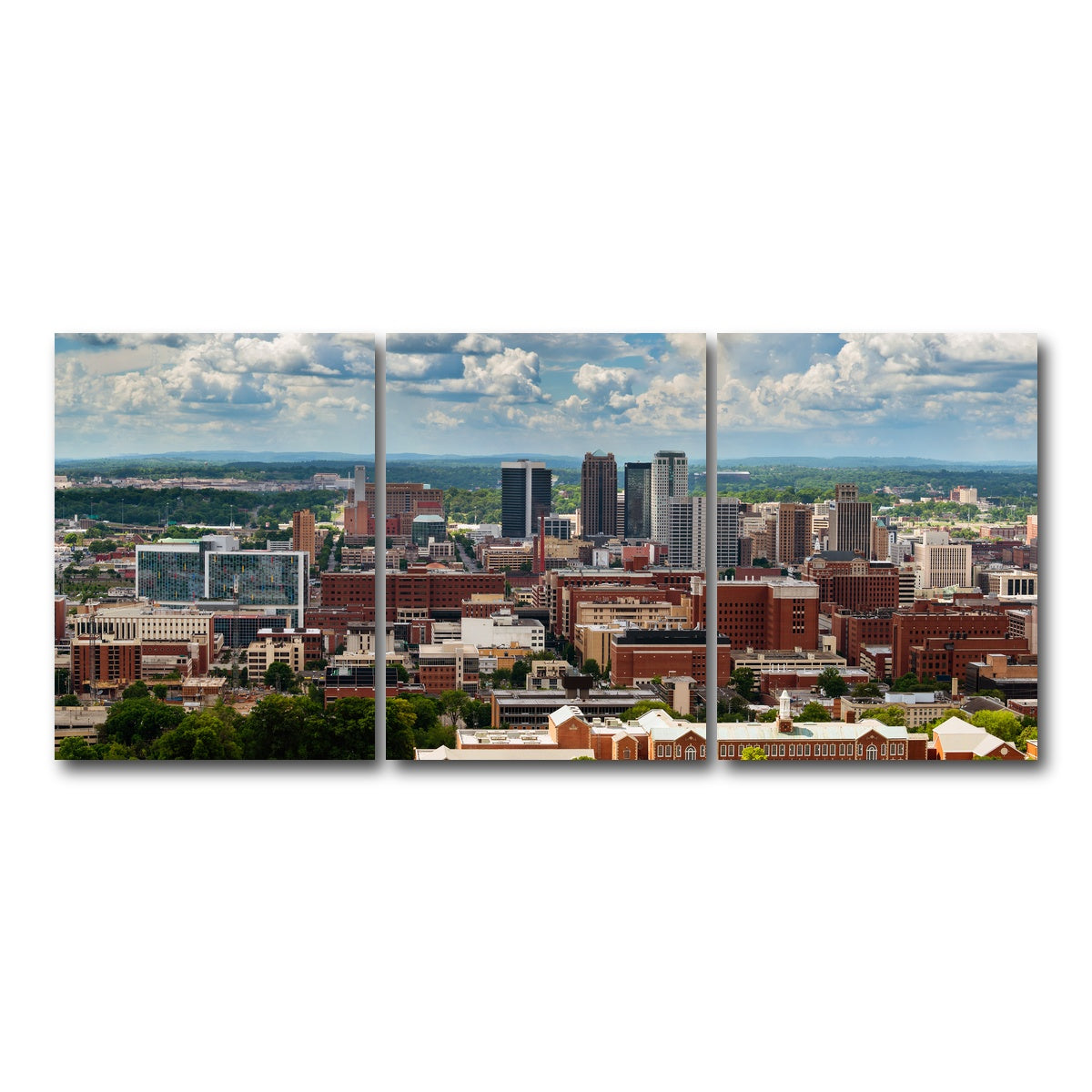 AUTO-MOCKUP WHITE | Downtown Birmingham | 3 Piece | Gallery Wrap Canvas | group=18x24