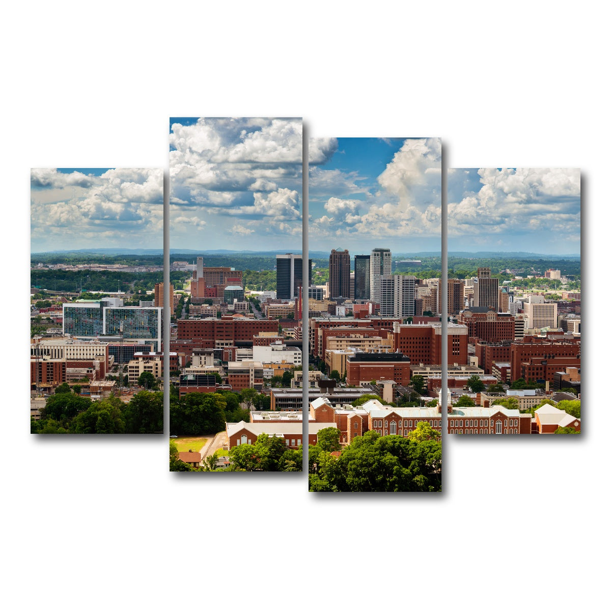 AUTO-MOCKUP WHITE | Downtown Birmingham | 4 Piece | Gallery Wrap Canvas | group=4_short