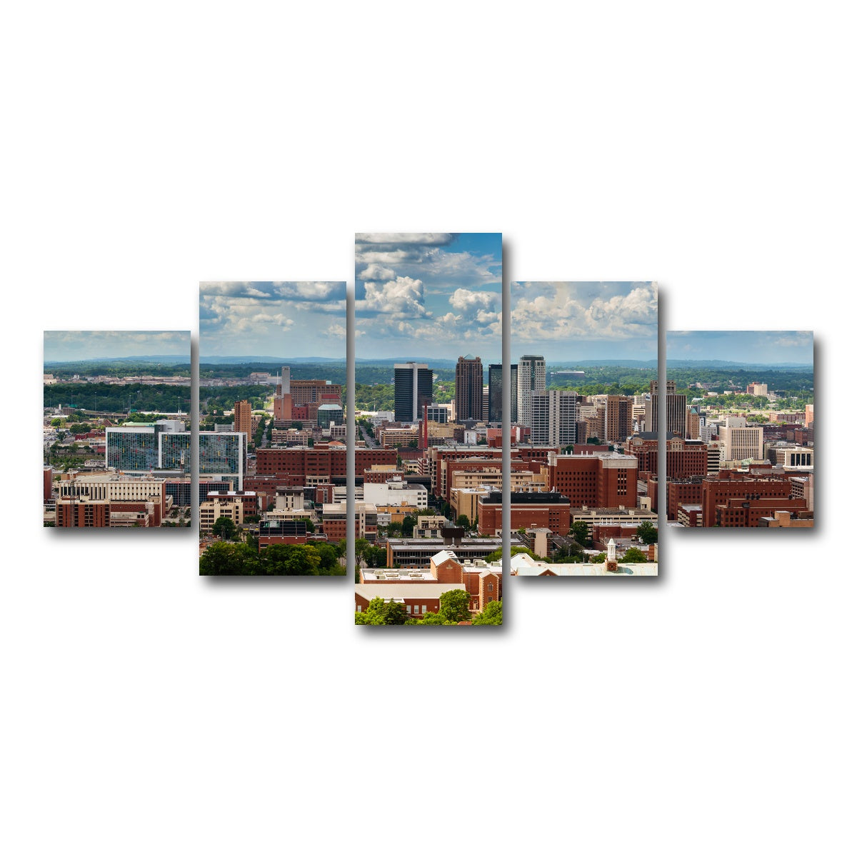 AUTO-MOCKUP WHITE | Downtown Birmingham | 5 Piece | Gallery Wrap Canvas | group=5_short