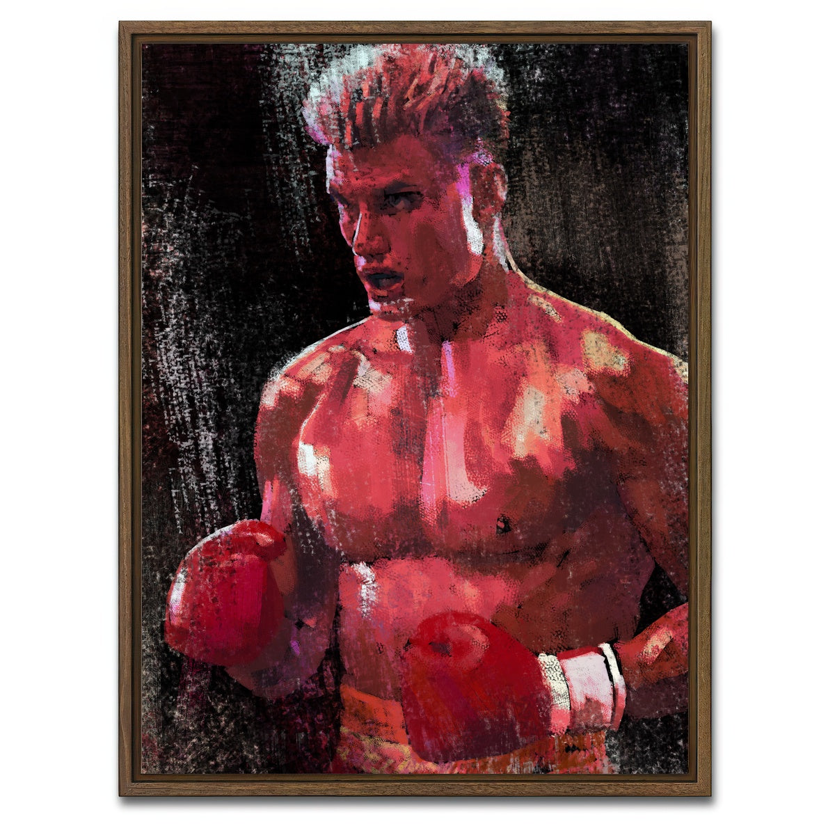 AUTO-MOCKUP WHITE | Drago | 1 Piece | Walnut Framed Canvas | group=3x4