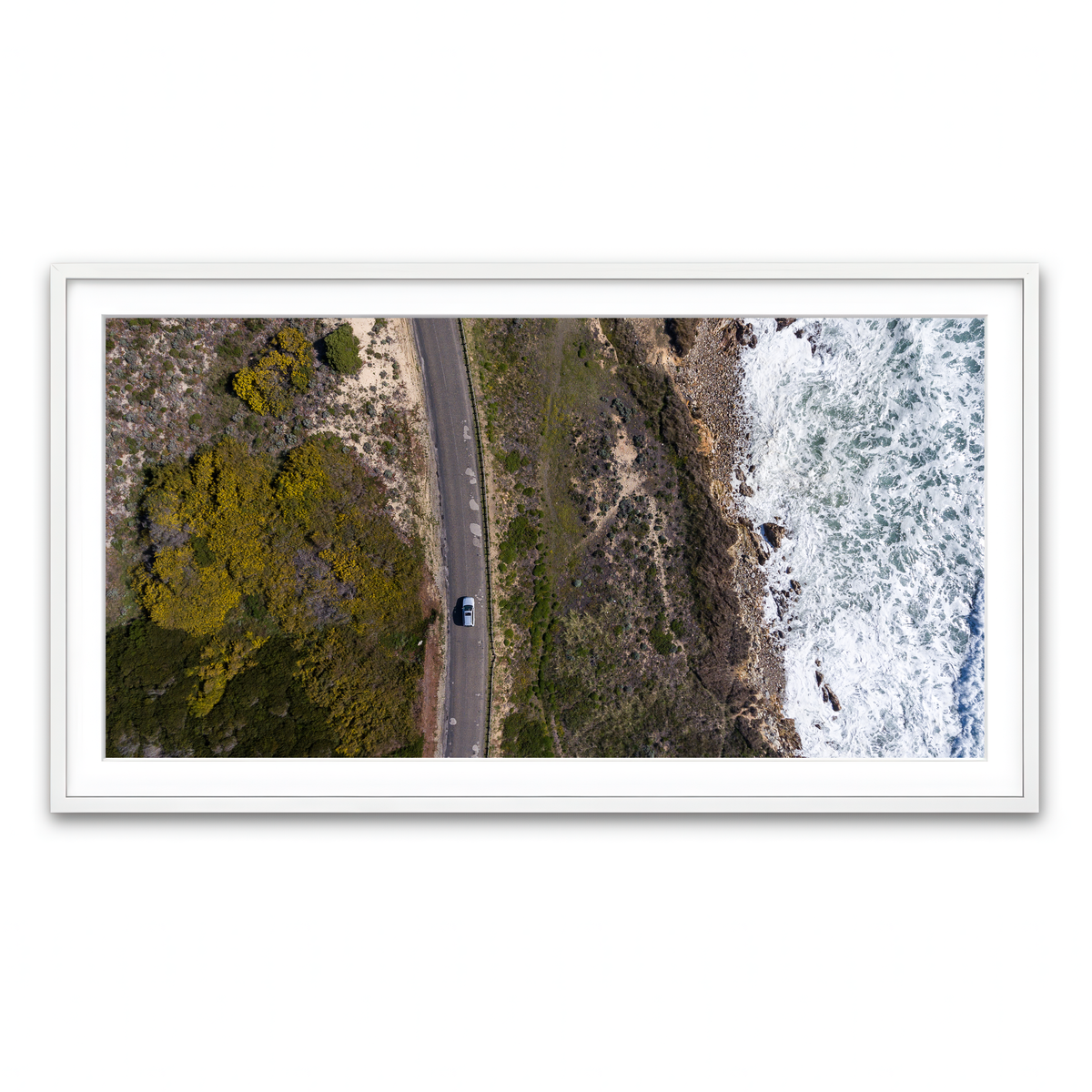 Framed Print 2x1 White