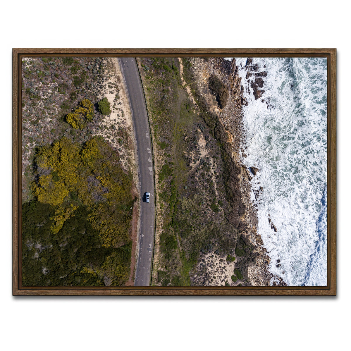 AUTO-MOCKUP WHITE | Drive With A View | 1 Piece | Walnut Framed Canvas | group=4x3