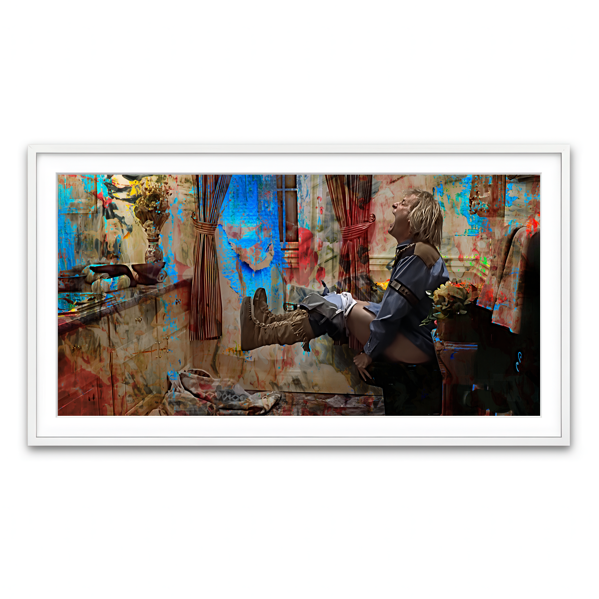 AUTO-MOCKUP WHITE | Dumb & Dumber Bathroom Decor | 1 Piece | White Framed Print | group=2x1