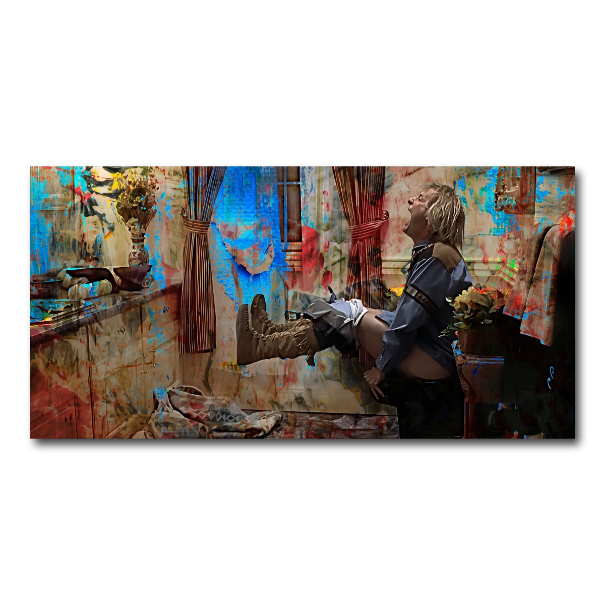 AUTO-MOCKUP WHITE | Dumb & Dumber Bathroom Decor | 1 Piece | Gallery Wrap Canvas | group=2x1