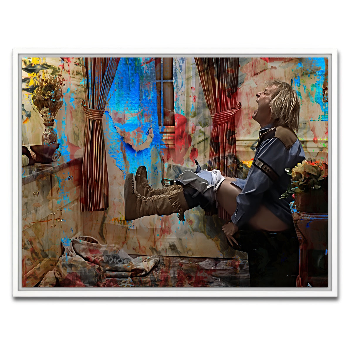 AUTO-MOCKUP WHITE | Dumb & Dumber Bathroom Decor | 1 Piece | White Framed Canvas | group=4x3