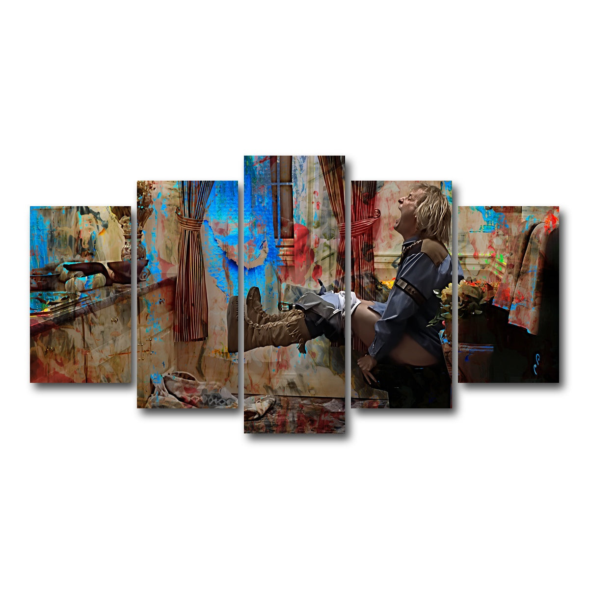 AUTO-MOCKUP WHITE | Dumb & Dumber Bathroom Decor | 5 Piece | Gallery Wrap Canvas | group=5_normal