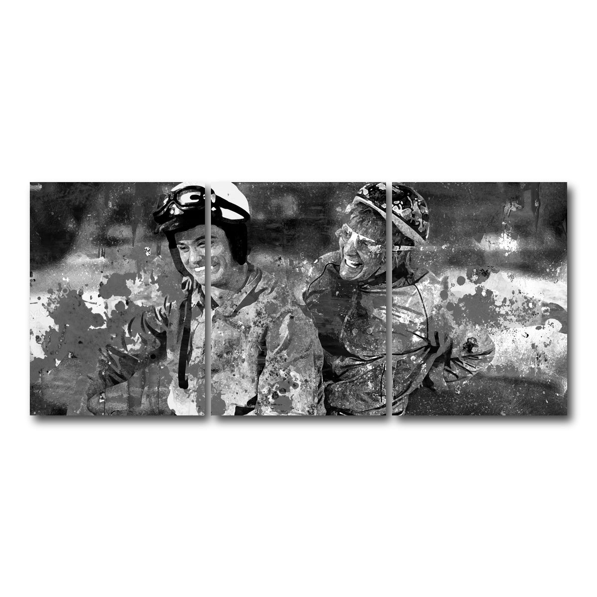 AUTO-MOCKUP WHITE | Dumb and Dumber Grayscale | 3 Piece | Gallery Wrap Canvas | group=18x24