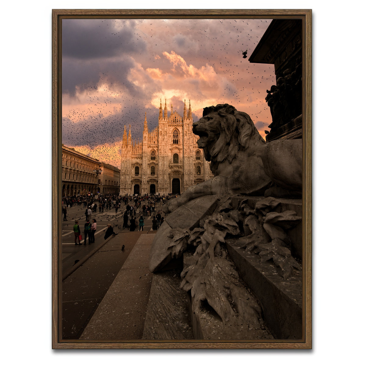 AUTO-MOCKUP WHITE | Duomo | 1 Piece | Walnut Framed Canvas | group=3x4