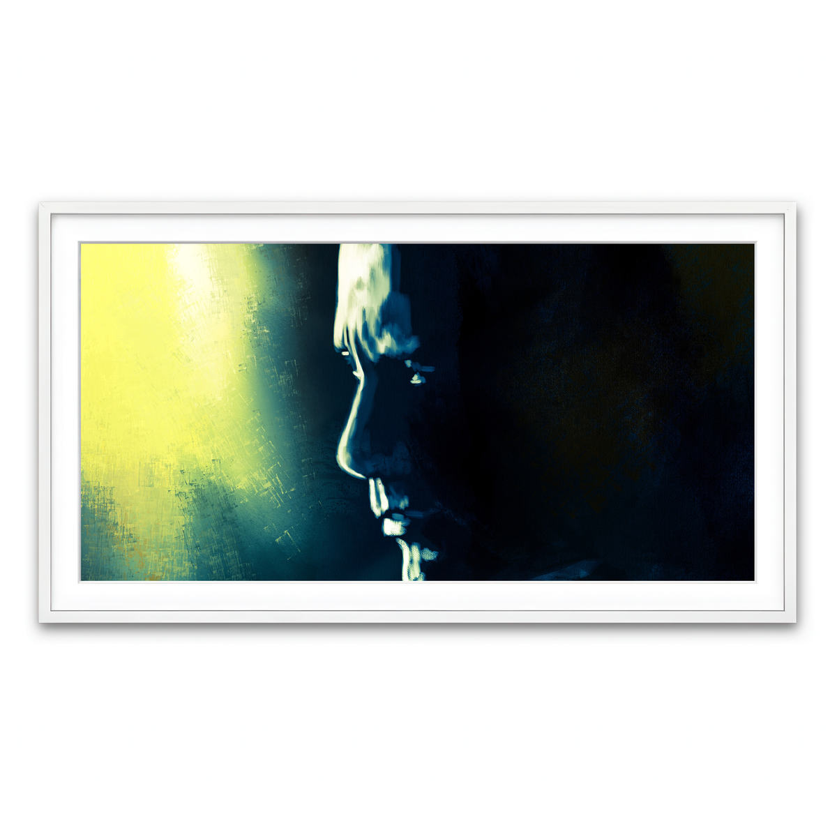 Framed Print 2x1 White