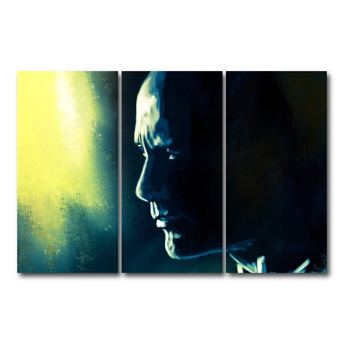 AUTO-MOCKUP WHITE | Dwayne 'The Rock' Johnson | 3 Piece | Gallery Wrap Canvas | group=12x24
