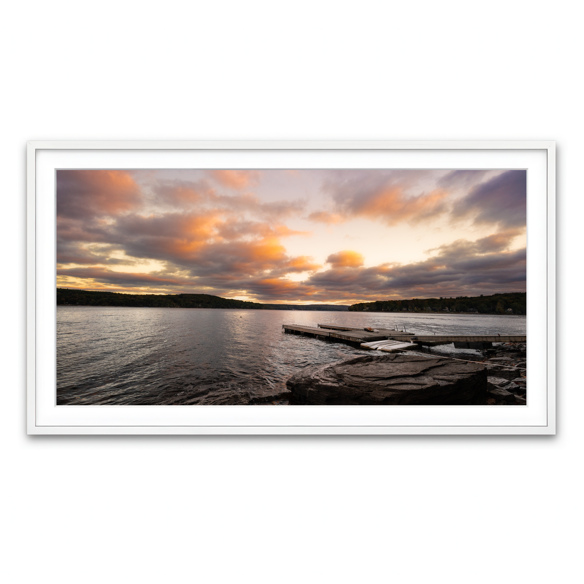 Framed Print 2x1 White