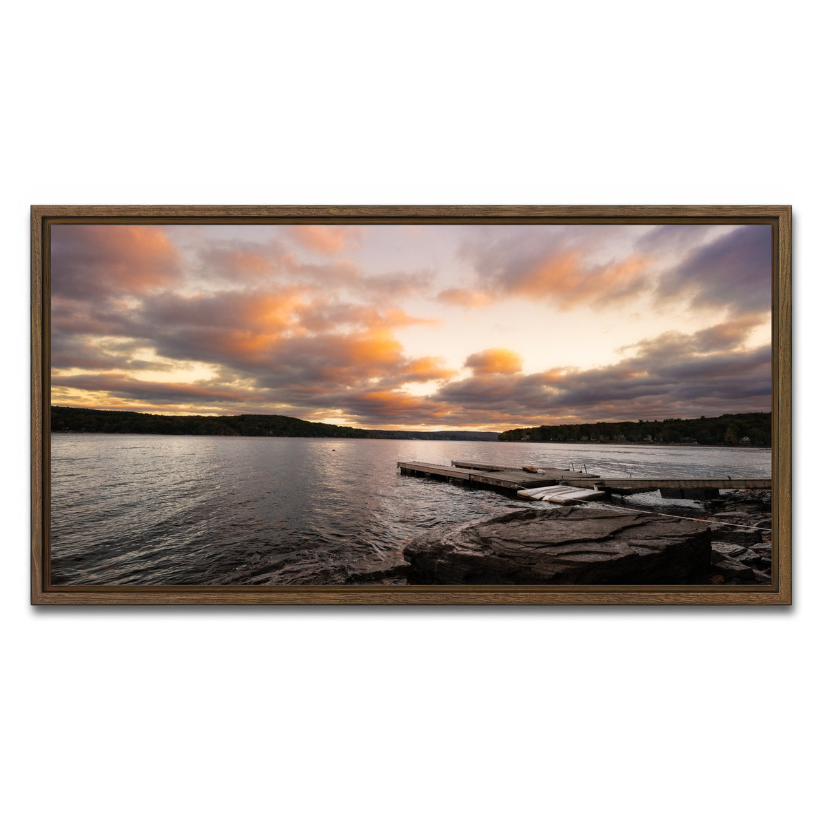 AUTO-MOCKUP WHITE | Easy Living | 1 Piece | Walnut Framed Canvas | group=2x1