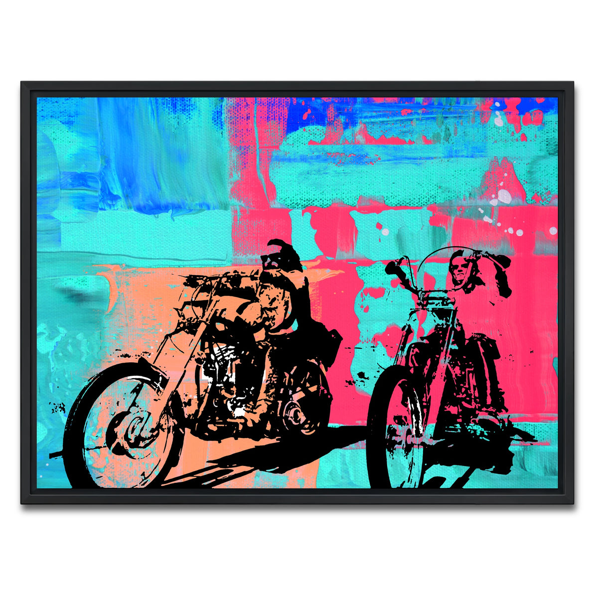 AUTO-MOCKUP WHITE | Easy Rider Blue | 1 Piece | Black Framed Canvas | group=4x3