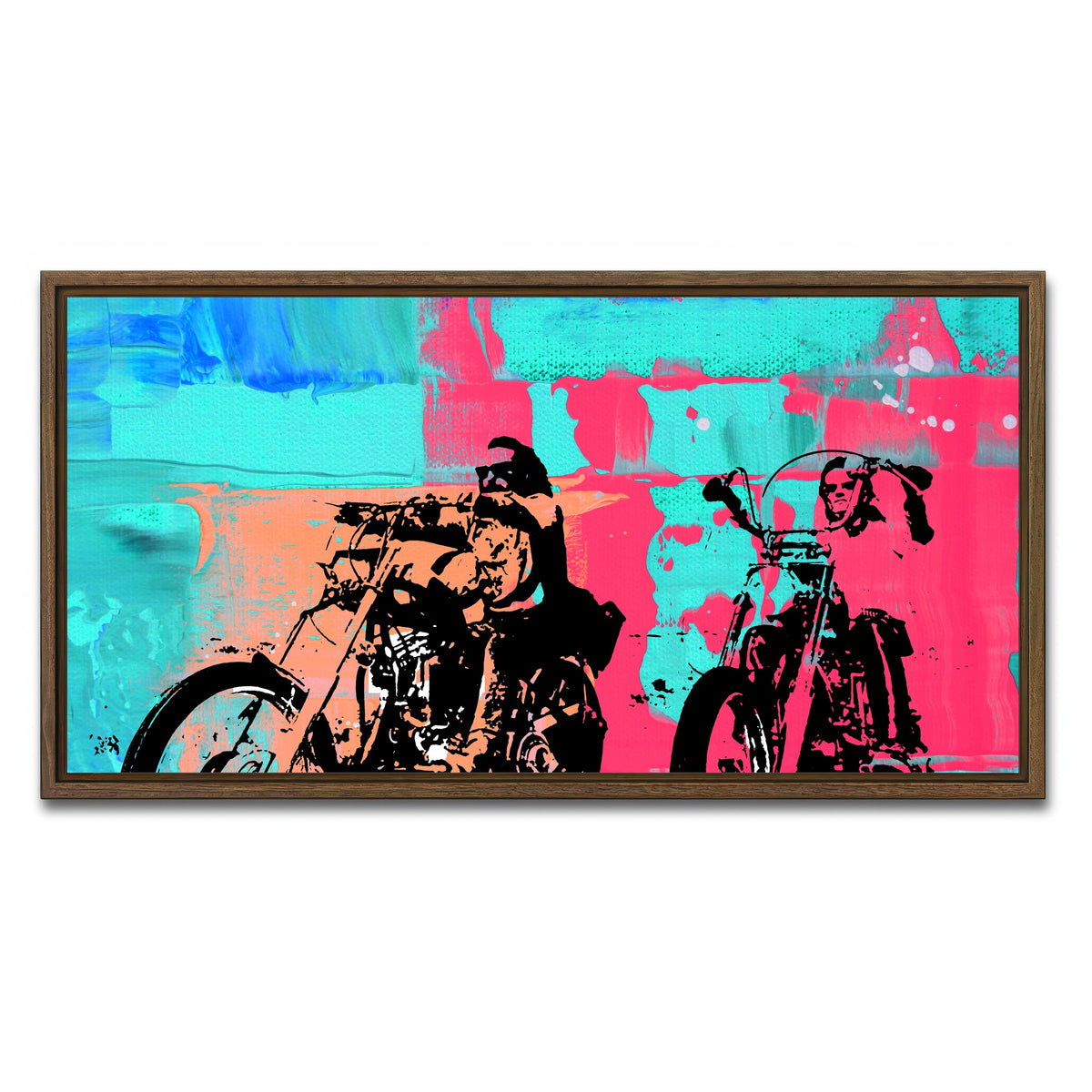 AUTO-MOCKUP WHITE | Easy Rider Blue | 1 Piece | Walnut Framed Canvas | group=2x1