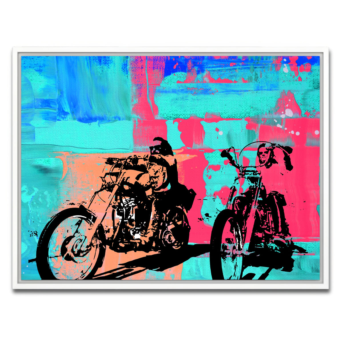 AUTO-MOCKUP WHITE | Easy Rider Blue | 1 Piece | White Framed Canvas | group=4x3