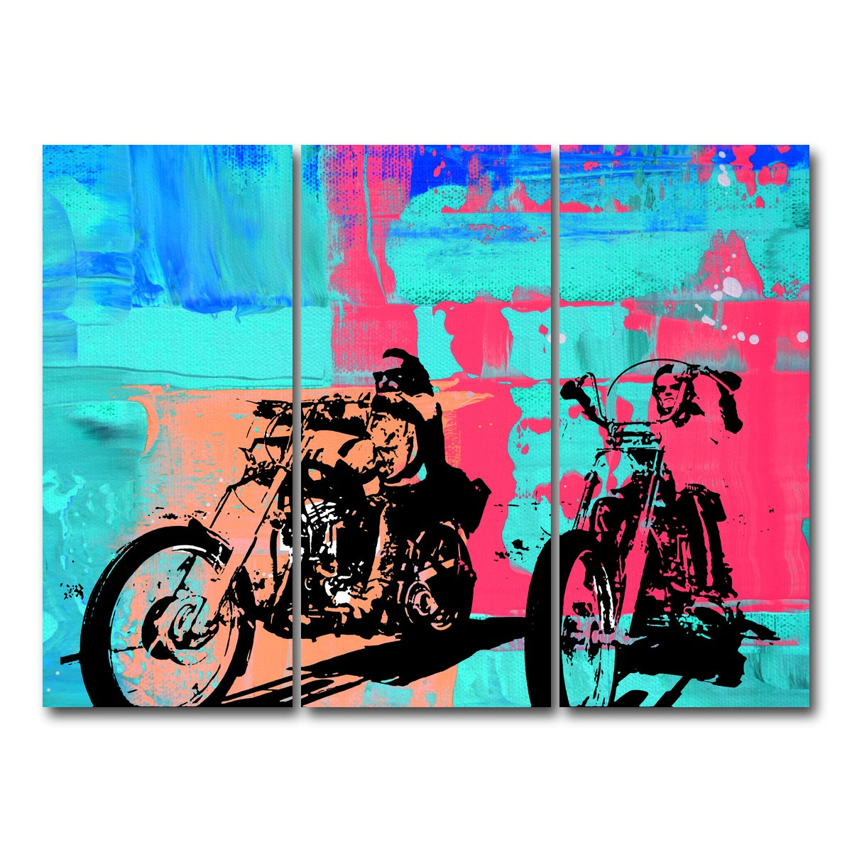 AUTO-MOCKUP WHITE | Easy Rider Blue | 3 Piece | Gallery Wrap Canvas | group=8x18