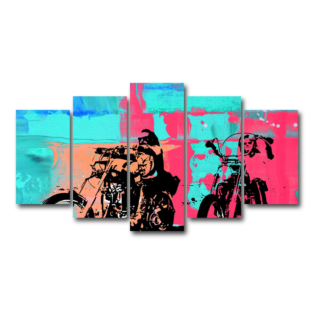 AUTO-MOCKUP WHITE | Easy Rider Blue | 5 Piece | Gallery Wrap Canvas | group=5_normal