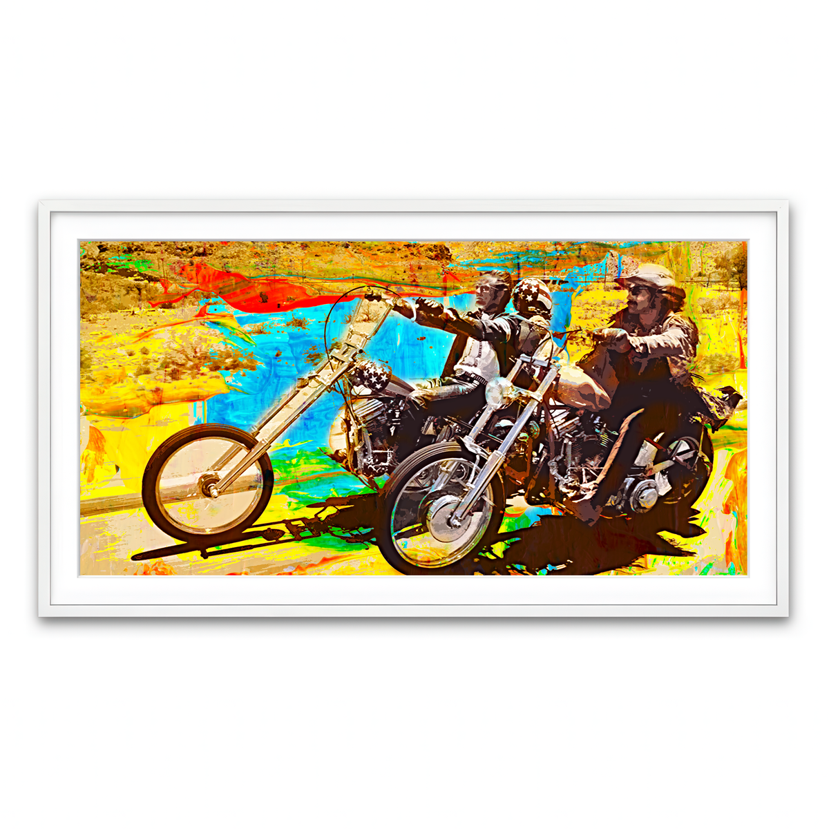 Framed Print 2x1 White