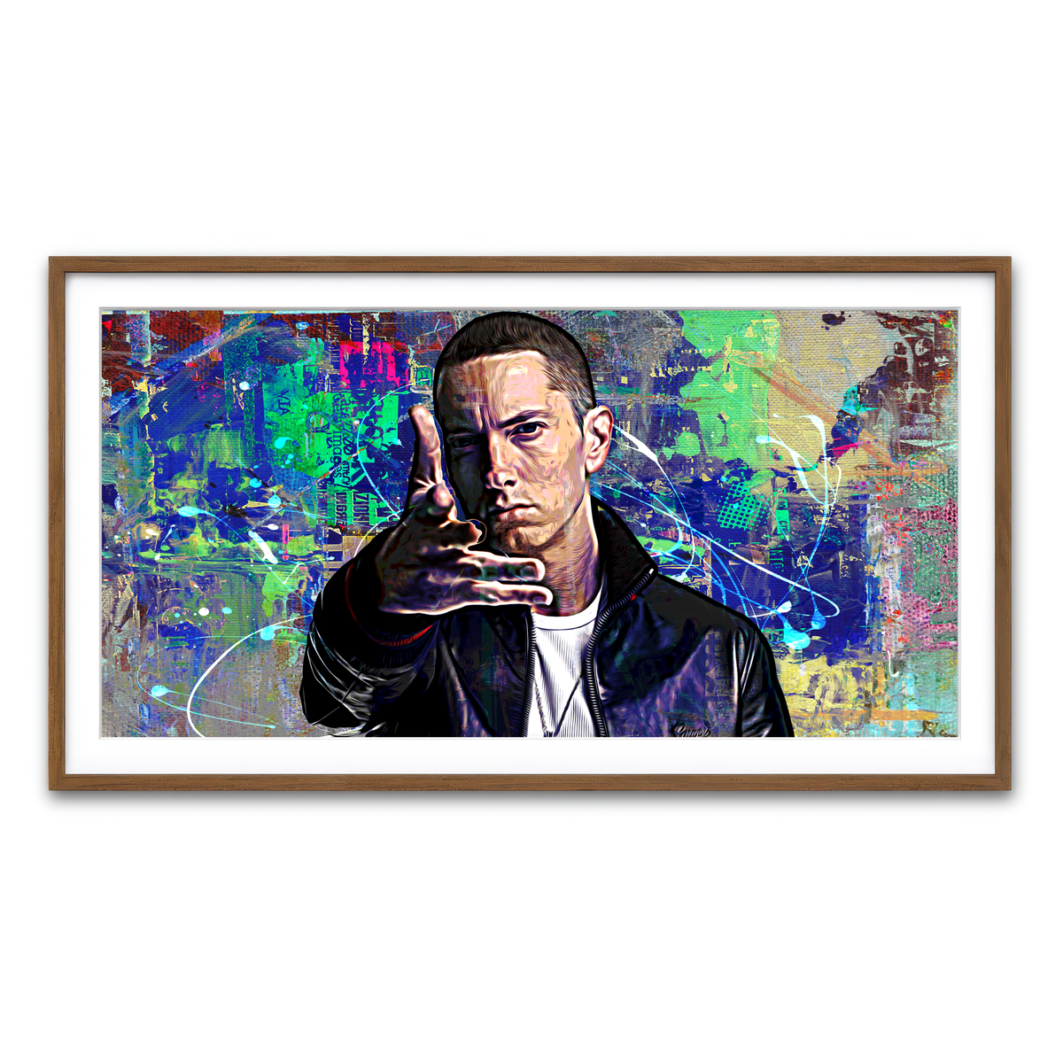 Framed Print 2x1 Walnut