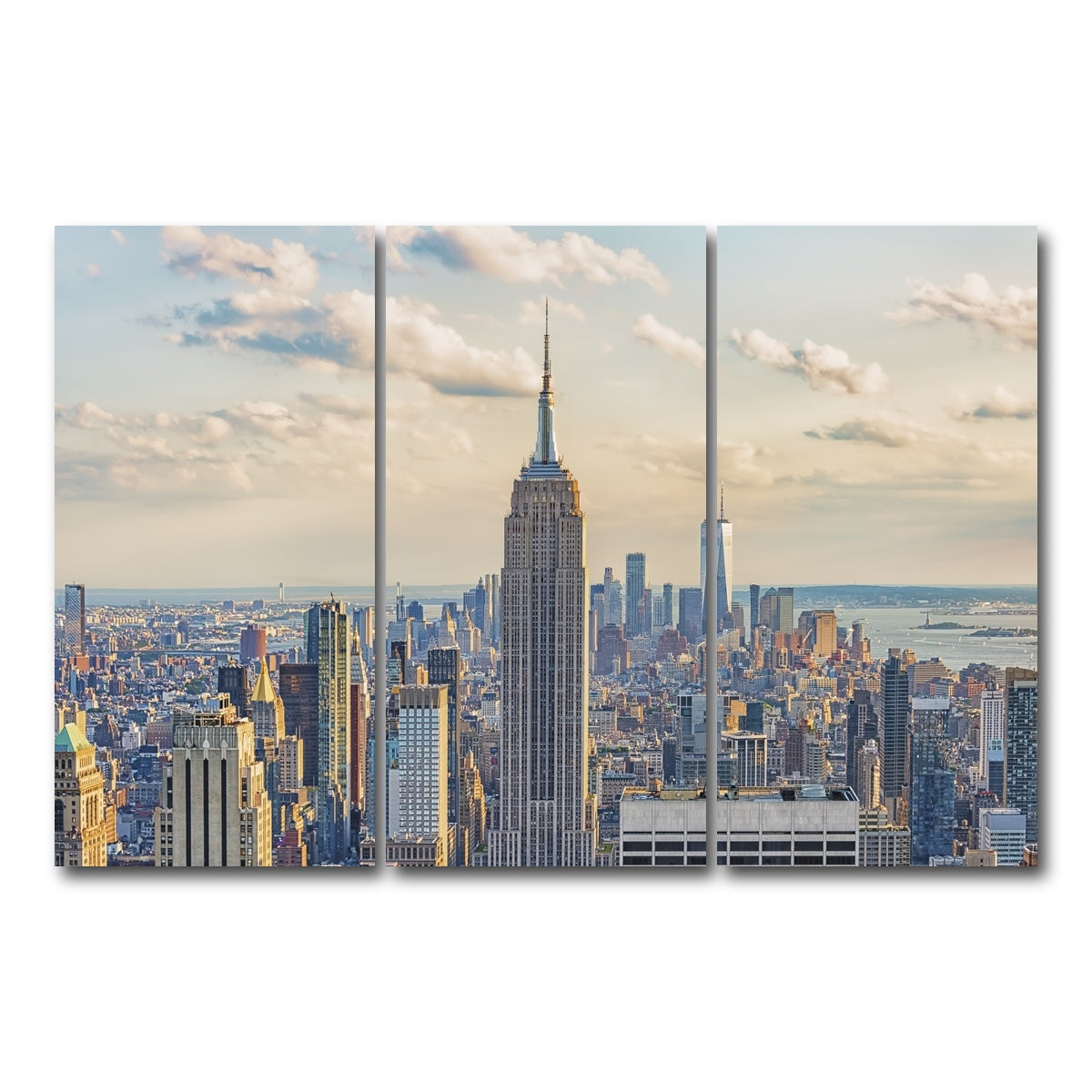 AUTO-MOCKUP WHITE | Empire State Building | 3 Piece | Gallery Wrap Canvas | group=12x24
