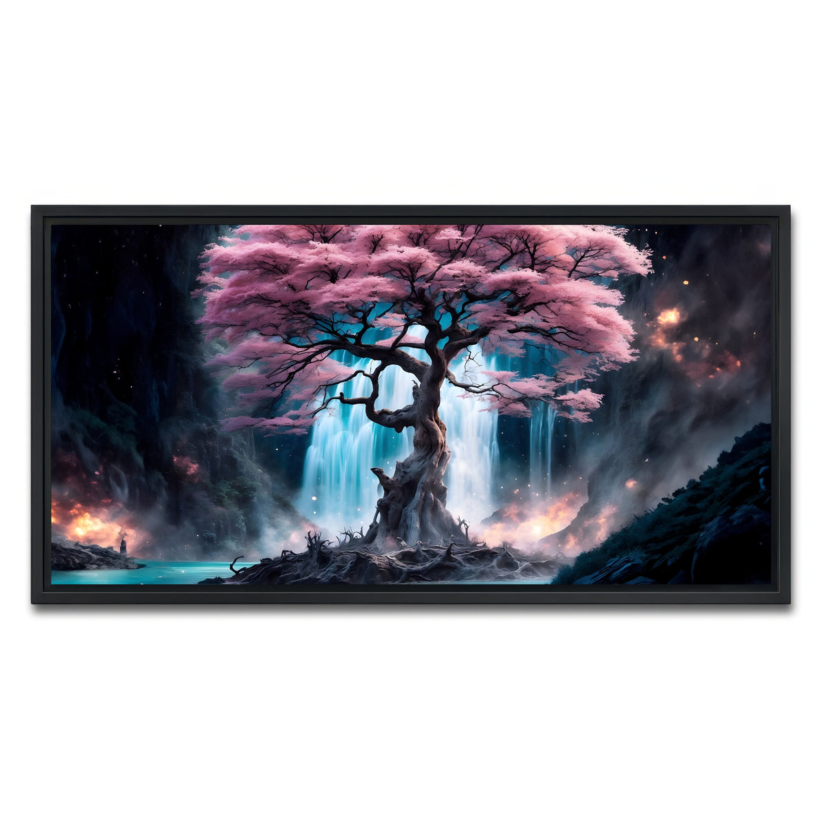 AUTO-MOCKUP WHITE | Enchanted Blossom | 1 Piece | Black Framed Canvas | group=2x1