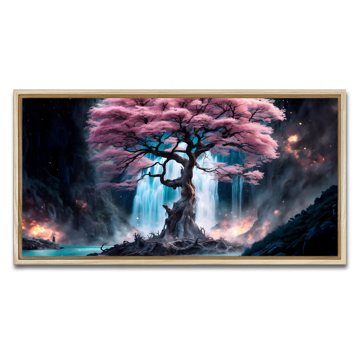 AUTO-MOCKUP WHITE | Enchanted Blossom | 1 Piece | Natural Framed Canvas | group=2x1